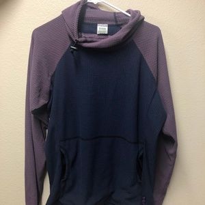 RARE- Melanzana Micro Grid Hoodie Men's Medium BLUE/BLOOM